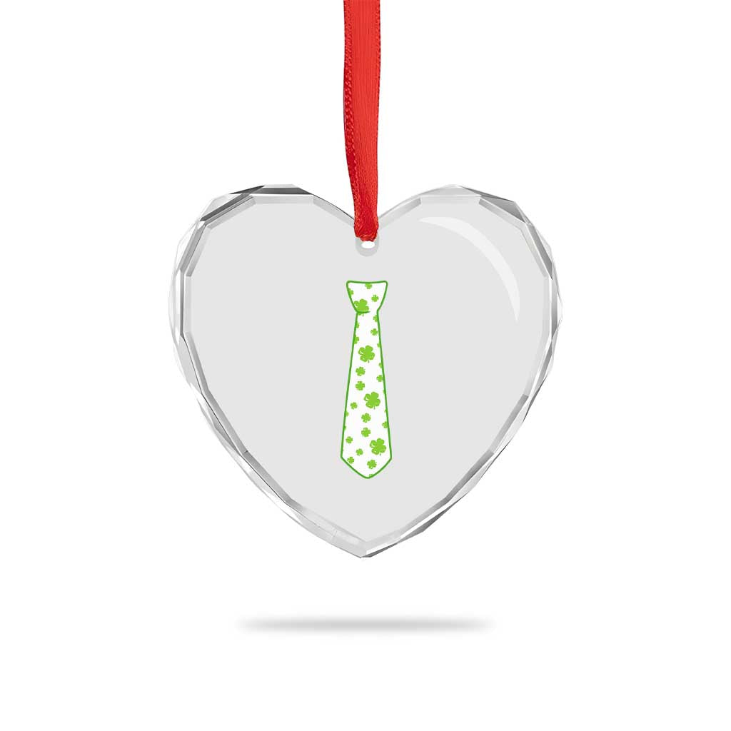Shamrocks Tie Heart Crystal Glass Ornament Kids St Patricks Day Costume Party Humor TS10 Print Your Wear