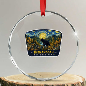 Shenandoah National Park Crystal Glass Ornament Starry Night Virginia Bear Mountain TS14 Transparent Glass 3'' Circle Print Your Wear