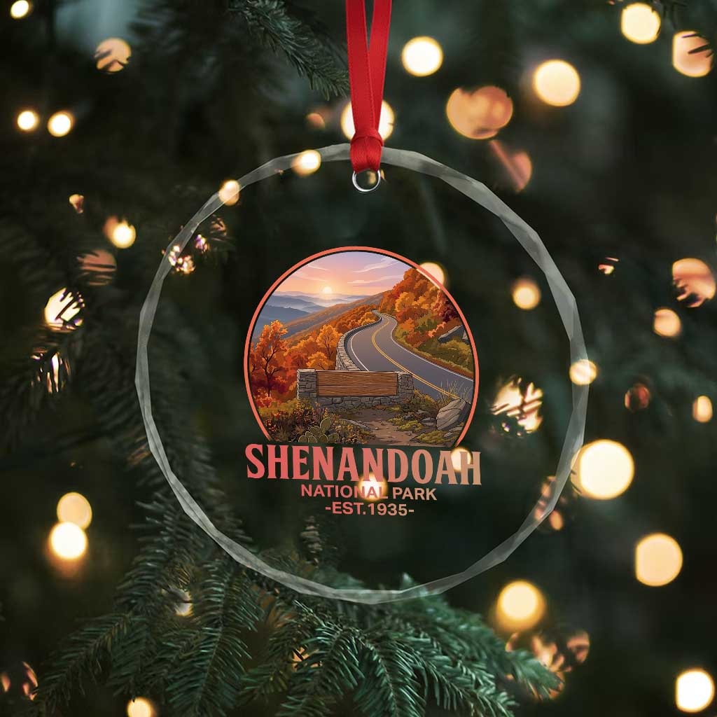 Shenandoah National Park Crystal Glass Ornament Vintage Virginia Mountain Landscape TS14 Print Your Wear