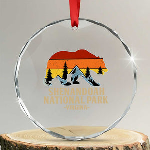Shenandoah National Park Crystal Glass Ornament Vintage Virginia Mountains Bear TS14 Transparent Glass 3'' Circle Print Your Wear