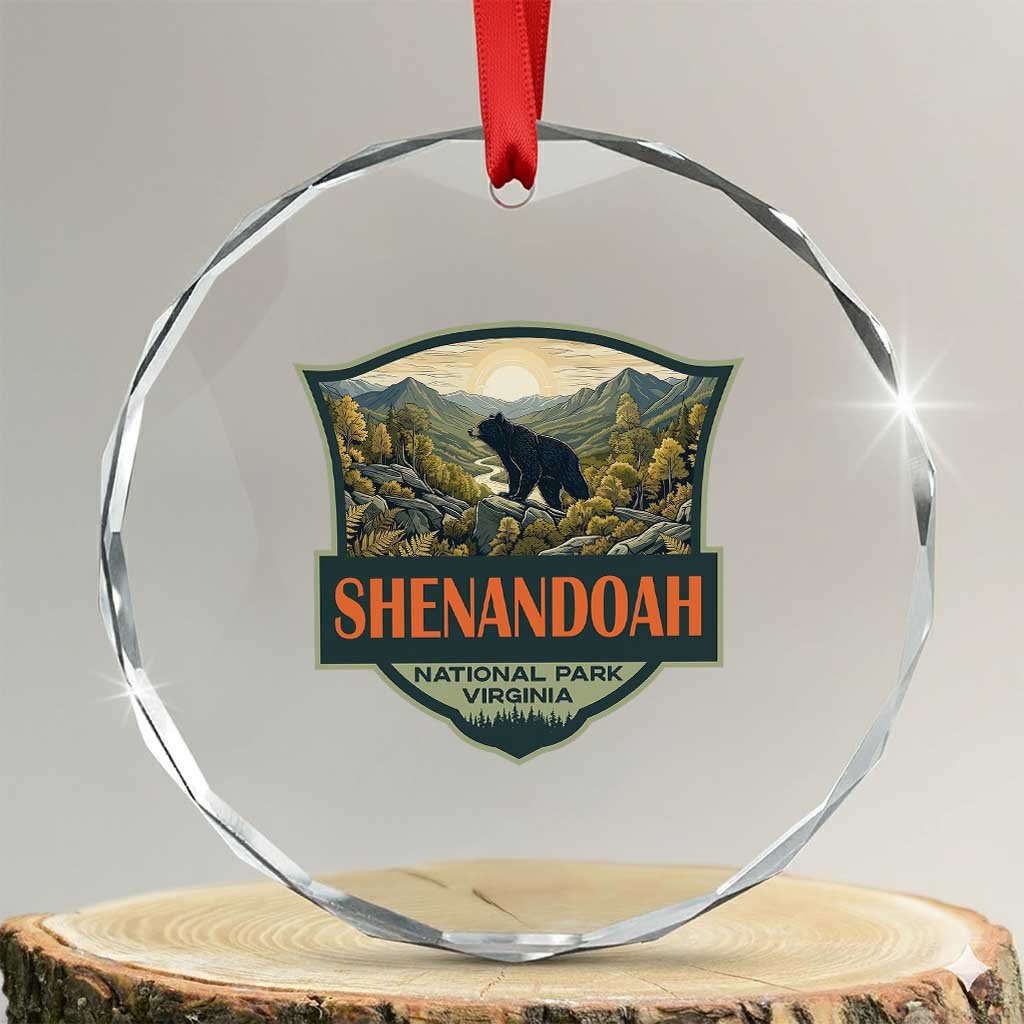 Shenandoah National Park Crystal Glass Ornament Virginia Black Bear Mountain TS14 Transparent Glass 3'' Circle Print Your Wear