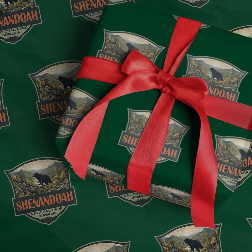 Shenandoah National Park Wrapping Paper Roll Virginia Black Bear Mountain TS14 Green Print Your Wear