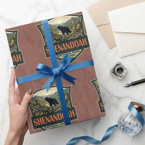 Shenandoah National Park Wrapping Paper Roll Virginia Black Bear Mountain TS14 Mocha Print Your Wear