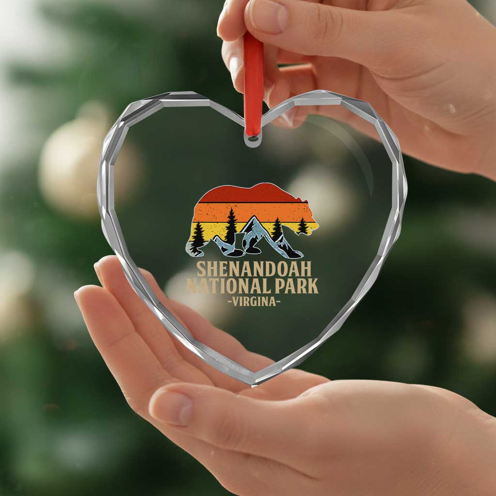 Shenandoah National Park Heart Crystal Glass Ornament Vintage Virginia Mountains Bear TS14 Print Your Wear