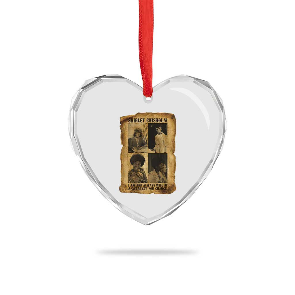 Shirley Chisholm Catalyst For Change Quote Heart Crystal Glass Ornament Womens History Month TS12 Print Your Wear