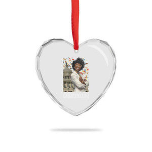 Shirley Chisholm Civil Rights Leader Quote Heart Crystal Glass Ornament Reject Stereotype TS12 Print Your Wear