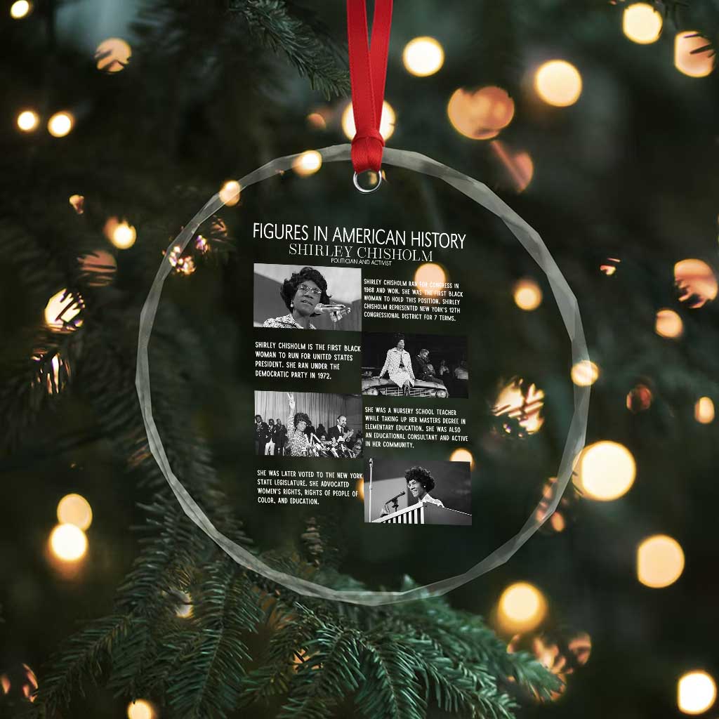 Shirley Chisholm Crystal Glass Ornament Black Woman Leadership Icon TS12 Print Your Wear