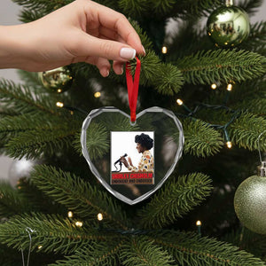 Shirley Chisholm Feminist Empowerment Heart Crystal Glass Ornament Unbought And Unbossed TS12 Print Your Wear