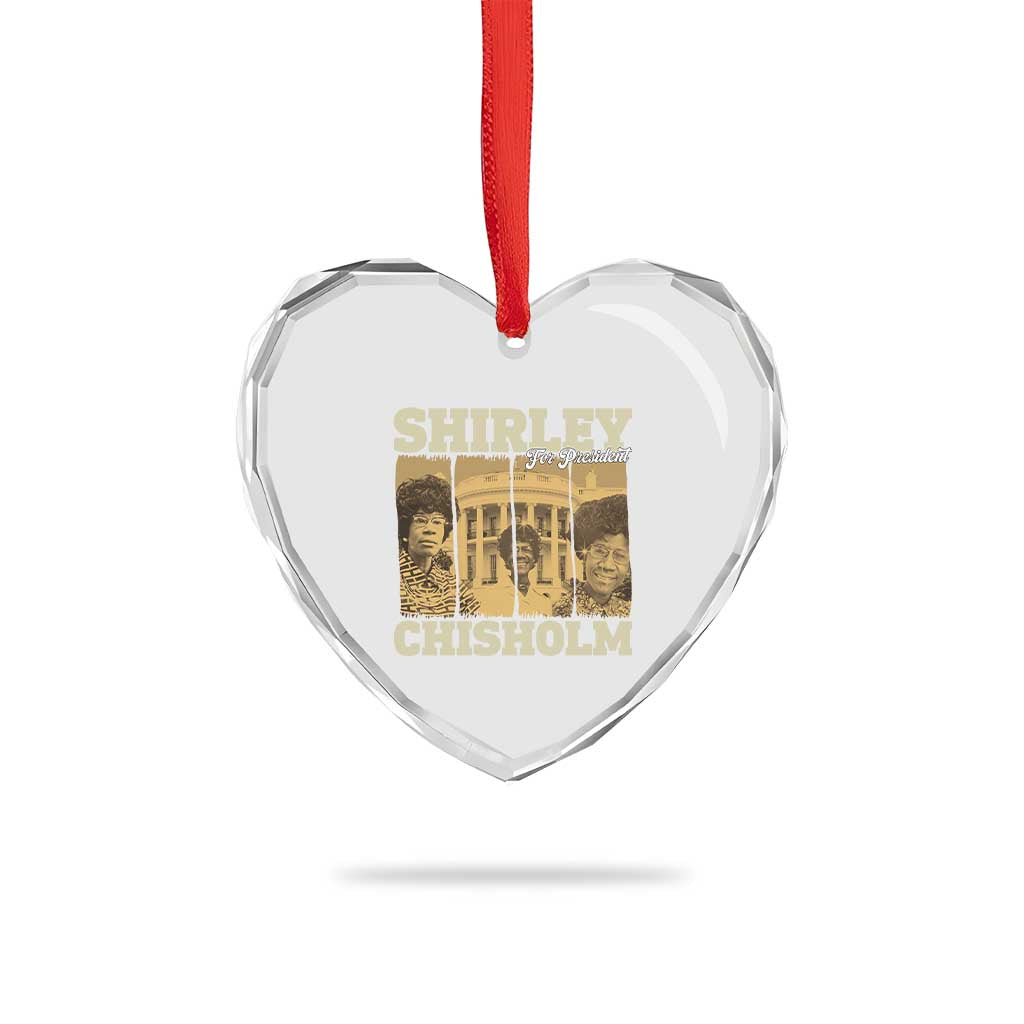 Shirley Chisholm For President Heart Crystal Glass Ornament Historic Women Leader TS12 Print Your Wear