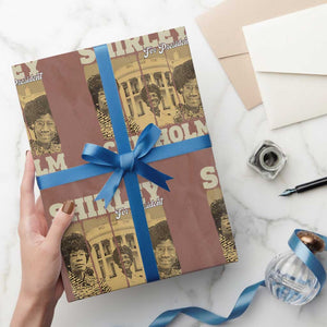 Shirley Chisholm For President Wrapping Paper Roll Historic Women Leader TS12 Mocha Print Your Wear