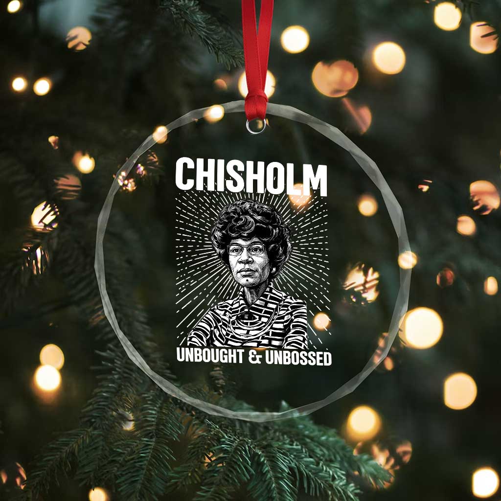 Shirley Chisholm Unbought And Unbossed Feminist Crystal Glass Ornament TS12 Print Your Wear