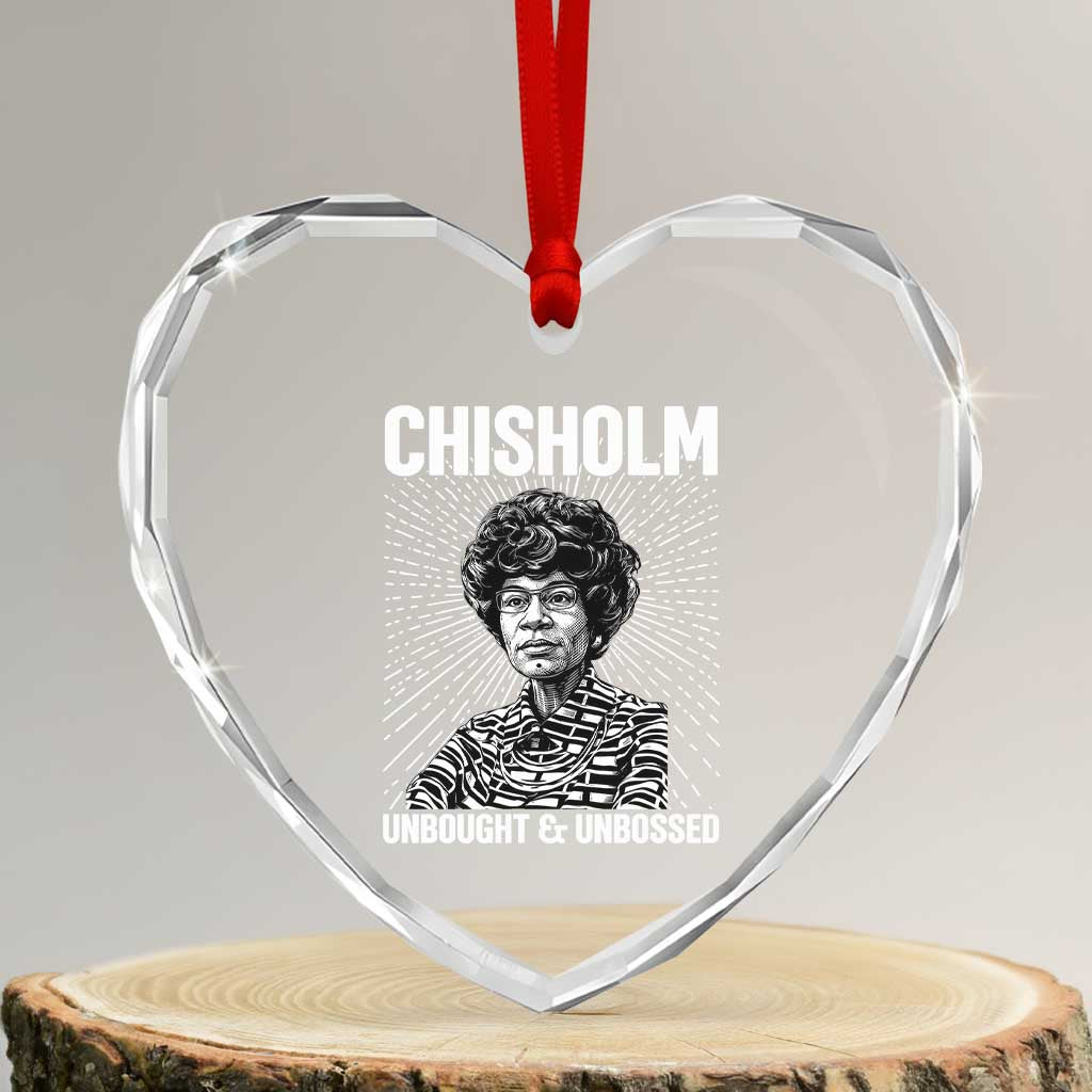 Shirley Chisholm Unbought And Unbossed Feminist Heart Crystal Glass Ornament TS12 Transparent Glass 3'' Heart Print Your Wear