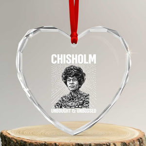 Shirley Chisholm Unbought And Unbossed Feminist Heart Crystal Glass Ornament TS12 Transparent Glass 3'' Heart Print Your Wear