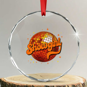 Showgirl Crystal Glass Ornament Orange Show Girl Concert Country Music Fan Gift TS10 Transparent Glass 3'' Circle Print Your Wear