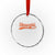 Showgirl Crystal Glass Ornament Varsity Script Vintage Sports Jersey Style TS10 Transparent Glass 3'' Circle Print Your Wear