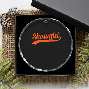 Showgirl Crystal Glass Ornament Varsity Script Vintage Sports Jersey Style TS10 Print Your Wear