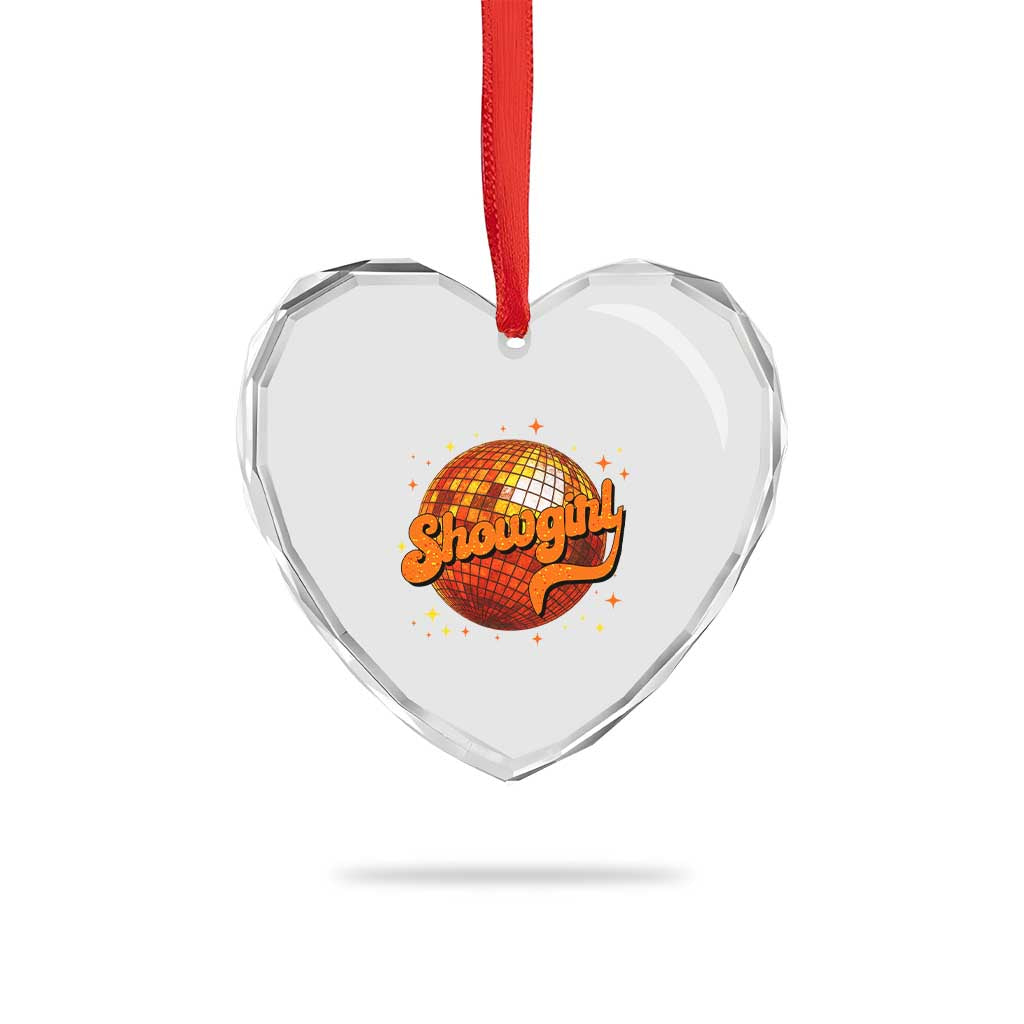 Showgirl Heart Crystal Glass Ornament Orange Show Girl Concert Country Music Fan Gift TS10 Print Your Wear