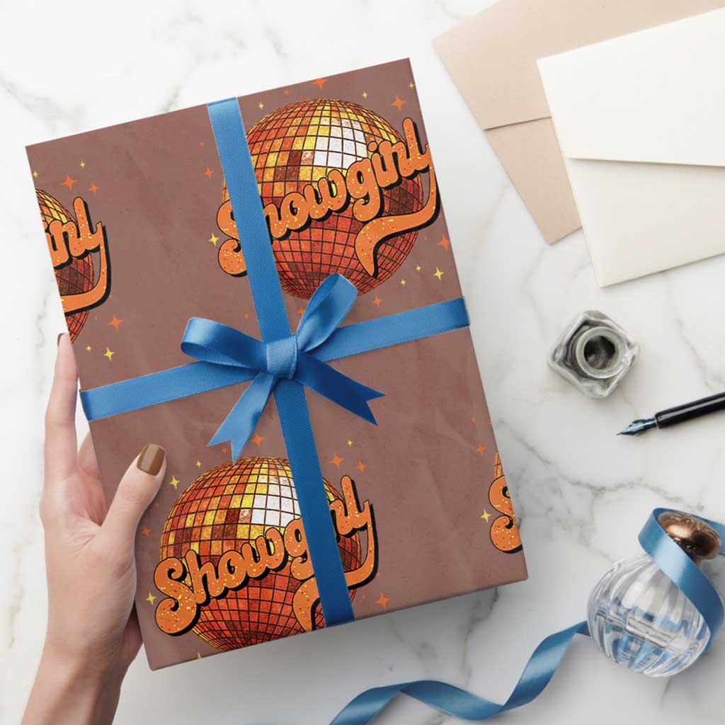 Showgirl Wrapping Paper Roll Orange Show Girl Concert Country Music Fan Gift TS10 Mocha Print Your Wear