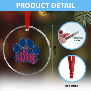 Siberian Husky Fan Paw Crystal Glass Ornament Sports Dog Lover TS12 Print Your Wear