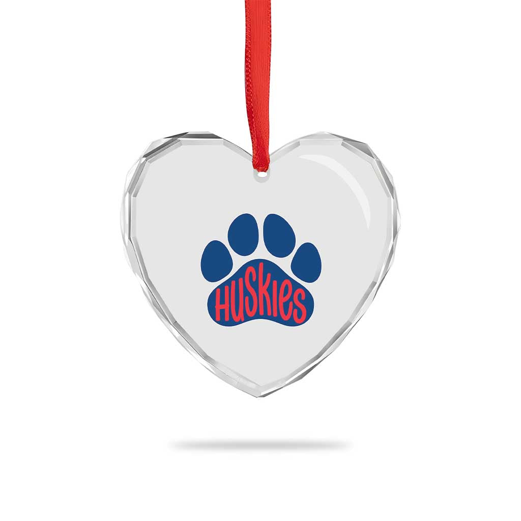 Siberian Husky Fan Paw Heart Crystal Glass Ornament Sports Dog Lover TS12 Print Your Wear