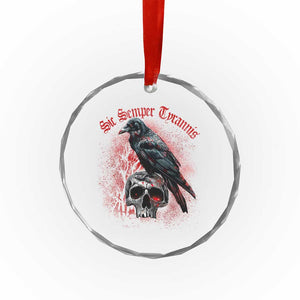 Sic Semper Tyrannis & Raven Crystal Glass Ornament Protest Feminist Activist TS10 Print Your Wear
