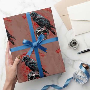 Sic Semper Tyrannis & Raven Wrapping Paper Roll Protest Feminist Activist TS10 Mocha Print Your Wear