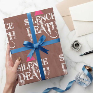 Silence Death Wrapping Paper Roll LGBTQ Pride Month TS10 Mocha Print Your Wear