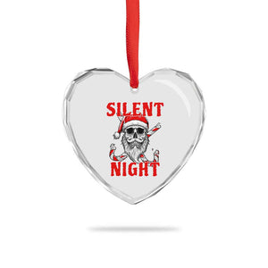 Silent Night Skull Christmas Heart Crystal Glass Ornament Creepy Santa Gothic Holiday TS02 Print Your Wear