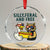 Silly Feral and Free Crystal Glass Ornament Funny Goose and Raccoon 4th of July Patriotic TS02 Transparent Glass 3'' Circle Print Your Wear