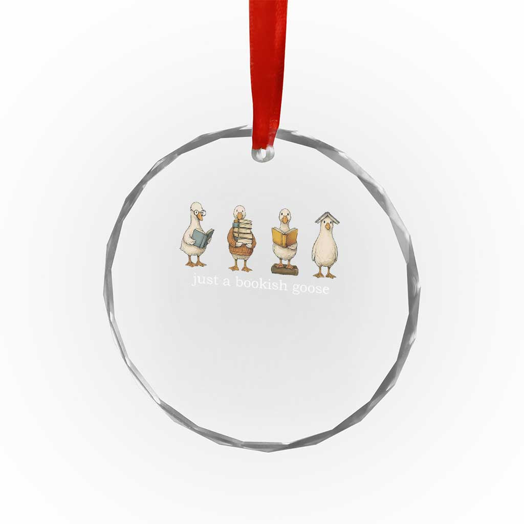 Silly Goose Book Club Crystal Glass Ornament Funny Bookish Book Lover TS14 Print Your Wear