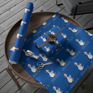 Silly Goose Bookish Christmas Wrapping Paper Roll Mentally I Am At The Scholastic Book Fair TS14 Blue Print Your Wear