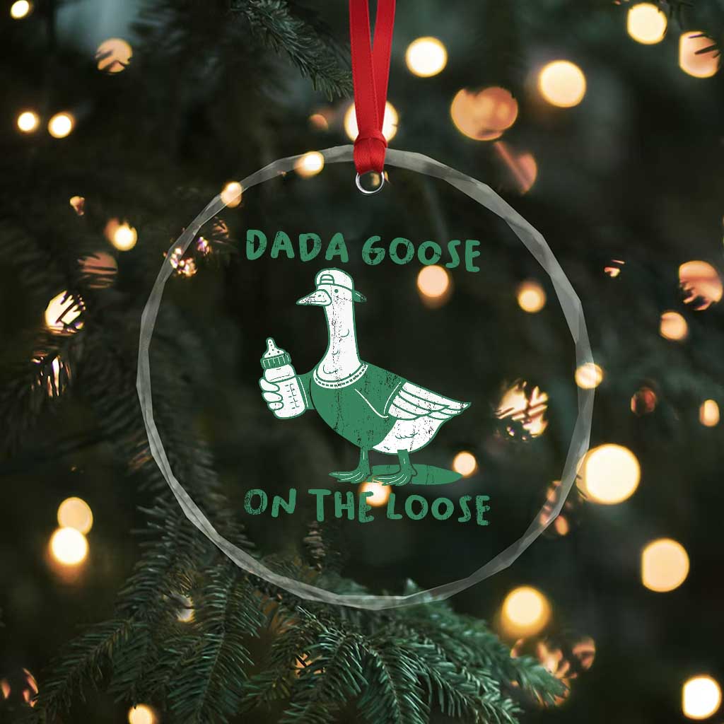 Silly Goose Dad Crystal Glass Ornament New Dad Pregnancy Announcement Fathers Day TS10 Print Your Wear