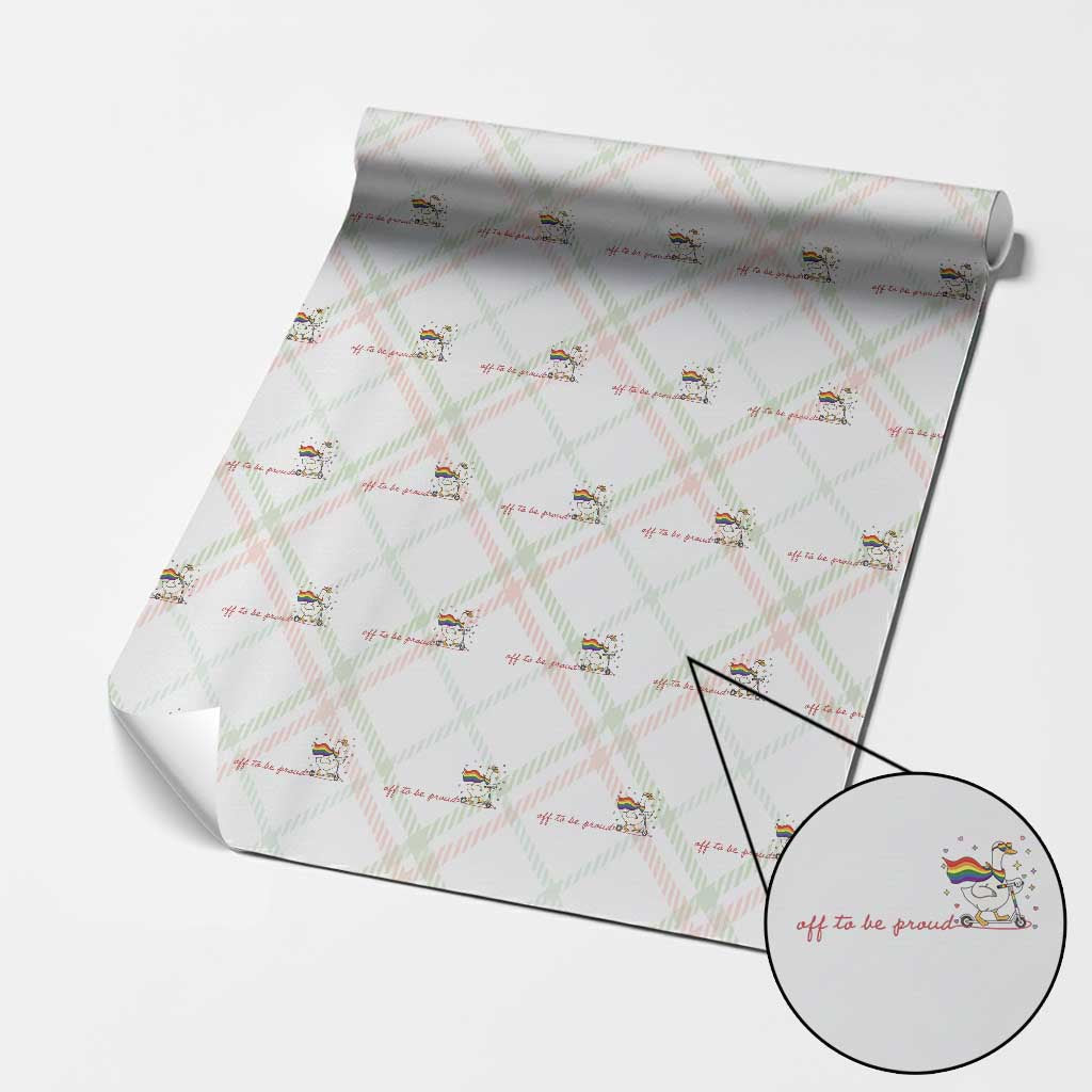 Silly Goose LGBTQ Pride Wrapping Paper Roll Off To Be Proud
