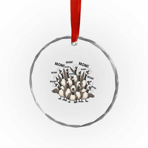 Silly Goose Mom Crystal Glass Ornament Funny Parenting Chaos Motherhood TS12 Print Your Wear