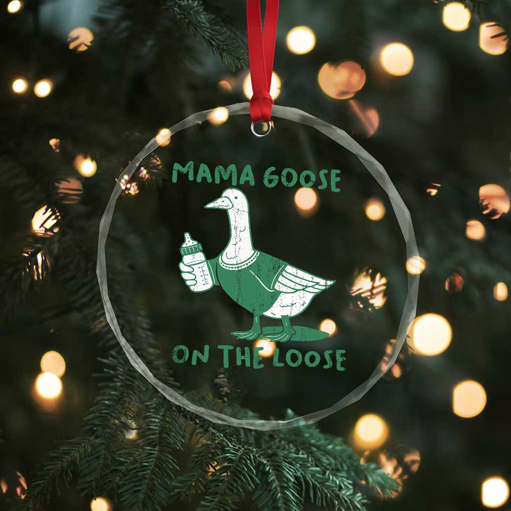 Silly Goose Mom Crystal Glass Ornament New Mom Pregnancy Announcement Mothers Day TS10 Print Your Wear