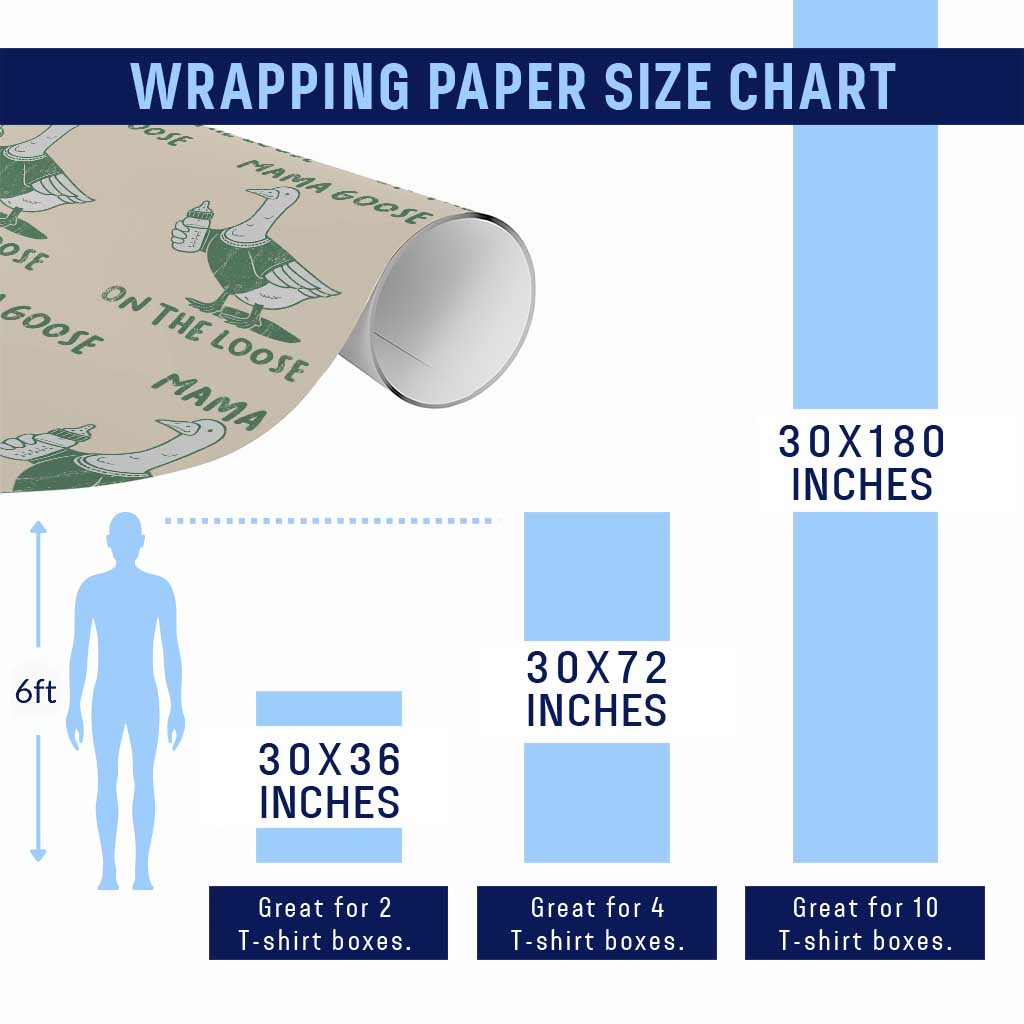 Silly Goose Mom Wrapping Paper Roll New Mom Pregnancy Announcement Mothers Day TS10 Print Your Wear