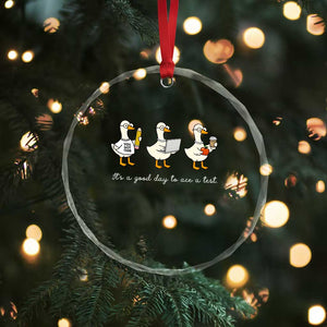 Silly Goose Test Day Crystal Glass Ornament It's A Good Day To Ace A Test Teacher Students TS11 Print Your Wear