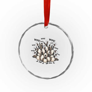Silly Goose Wife Crystal Glass Ornament Funny Marriage Chaos Wifehood TS12 Print Your Wear