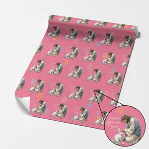 Silly Rabbit Easter Is For Jesus Wrapping Paper Roll Christian Easter Religious TS14 Pink Print Your Wear