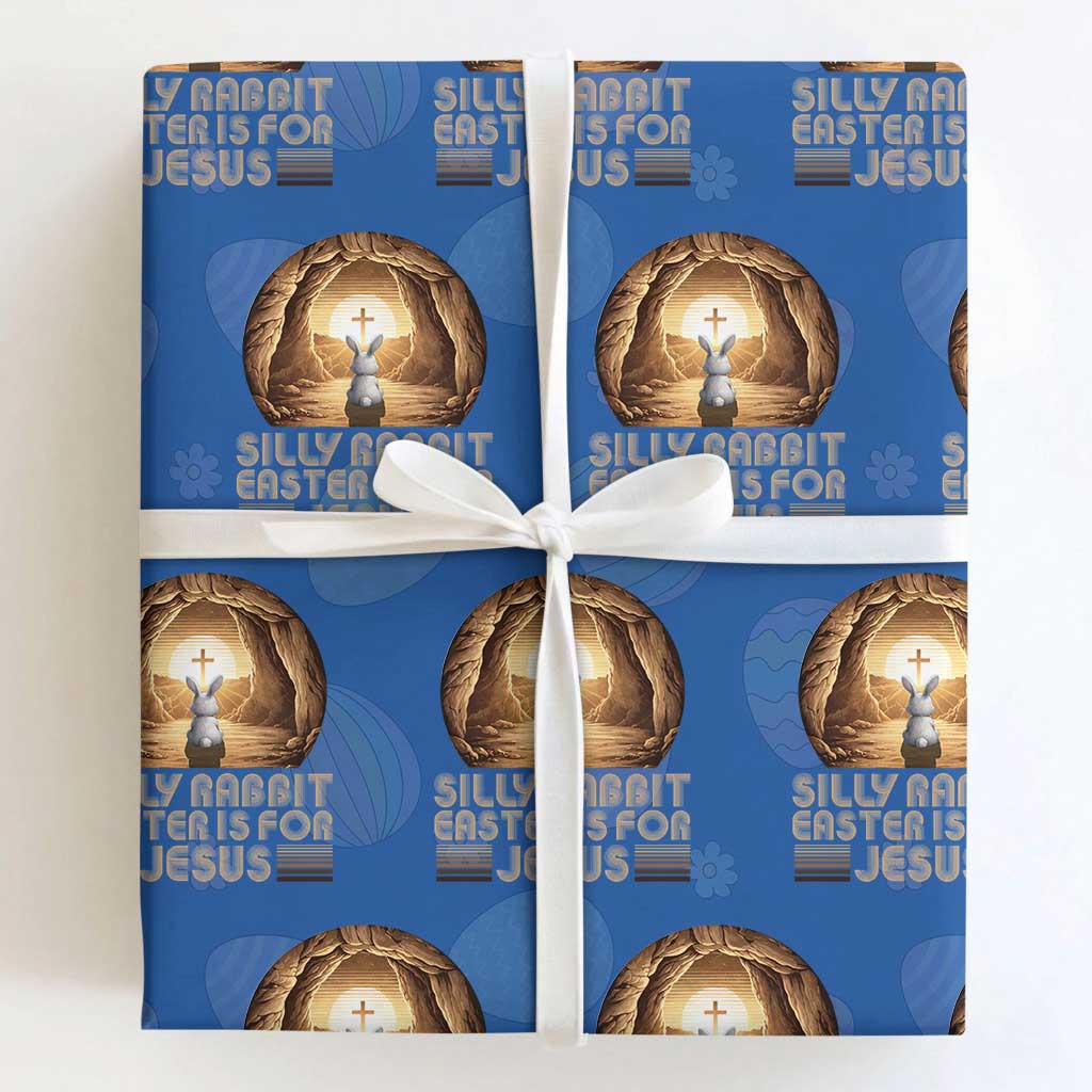 Silly Rabbit Easter Is For Jesus Wrapping Paper Roll Christian Jesus Easter TS14 Royal Blue Print Your Wear