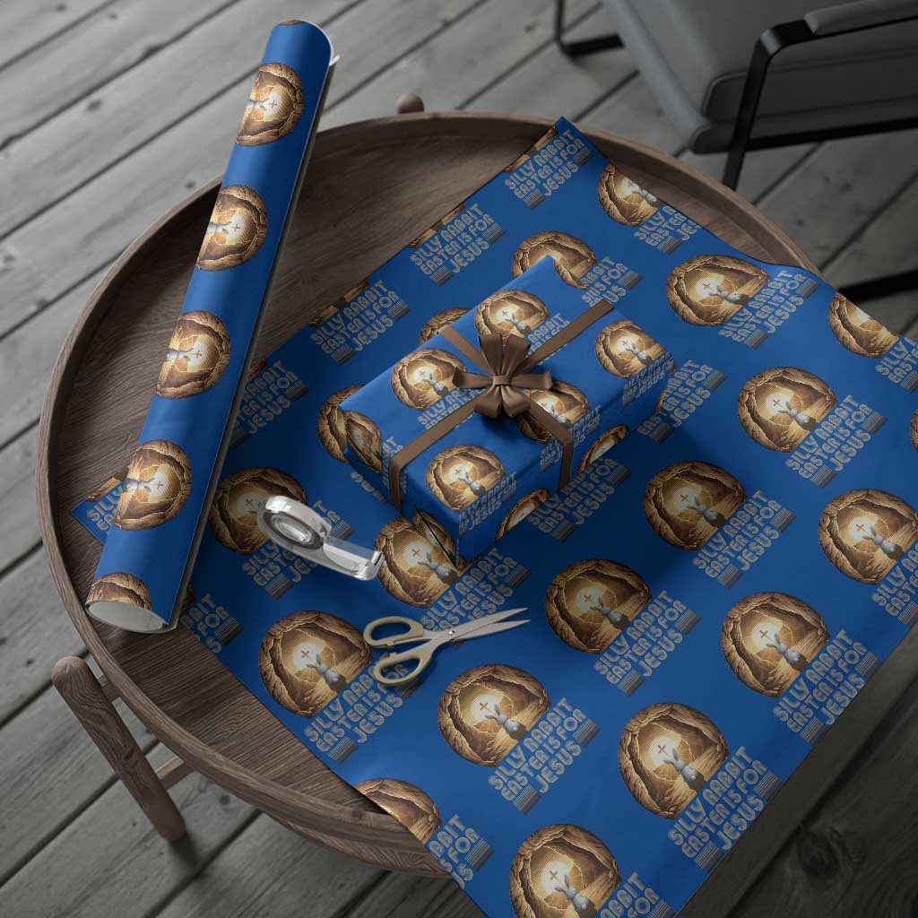 Silly Rabbit Easter Is For Jesus Wrapping Paper Roll Christian Jesus Easter TS14 Blue Print Your Wear