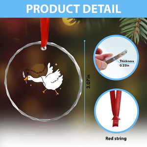 Sily Goose Meme Crystal Glass Ornament Funny Quote You Were Never An Option TS14 Print Your Wear