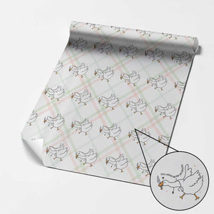 Sily Goose Meme Wrapping Paper Roll Funny Quote You Were Never An Option TS14 Christmas Plaid Print Your Wear