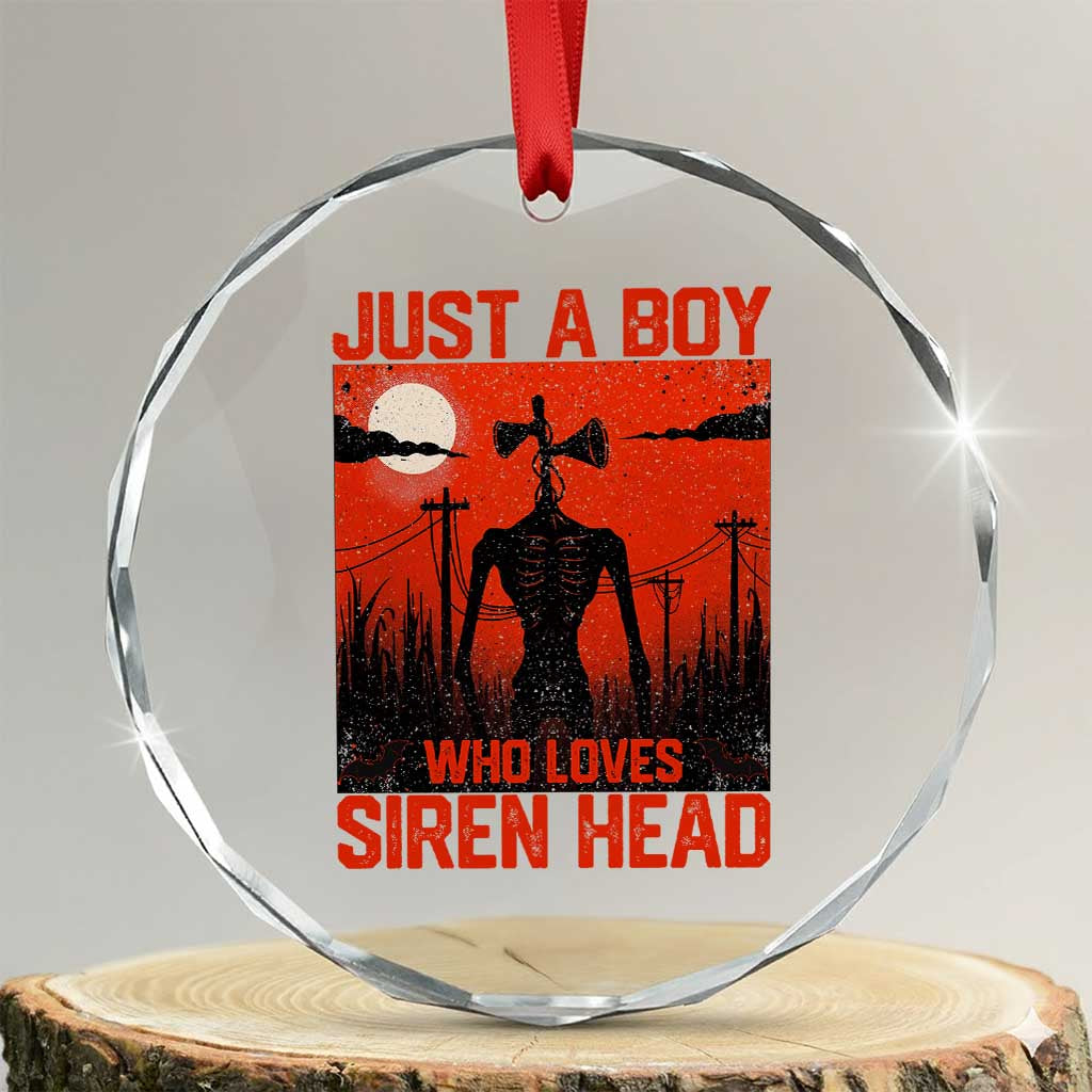 Siren Head Crystal Glass Ornament American Cryptid Lovers Boy TS10 Transparent Glass 3'' Circle Print Your Wear