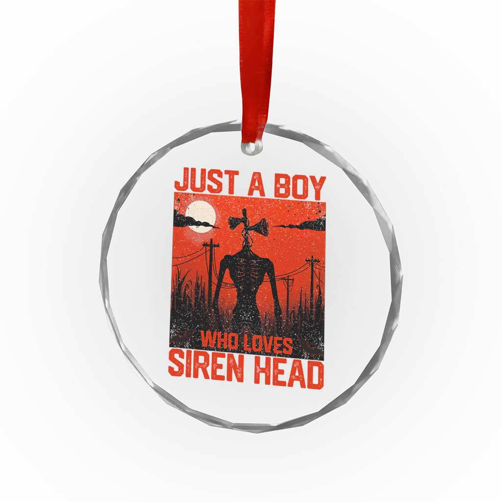 Siren Head Crystal Glass Ornament American Cryptid Lovers Boy TS10 Transparent Glass 3'' Circle Print Your Wear