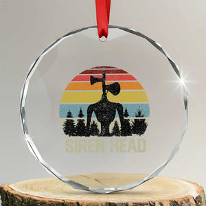 Siren Head Crystal Glass Ornament Retro American Cryptid TS10 Transparent Glass 3'' Circle Print Your Wear