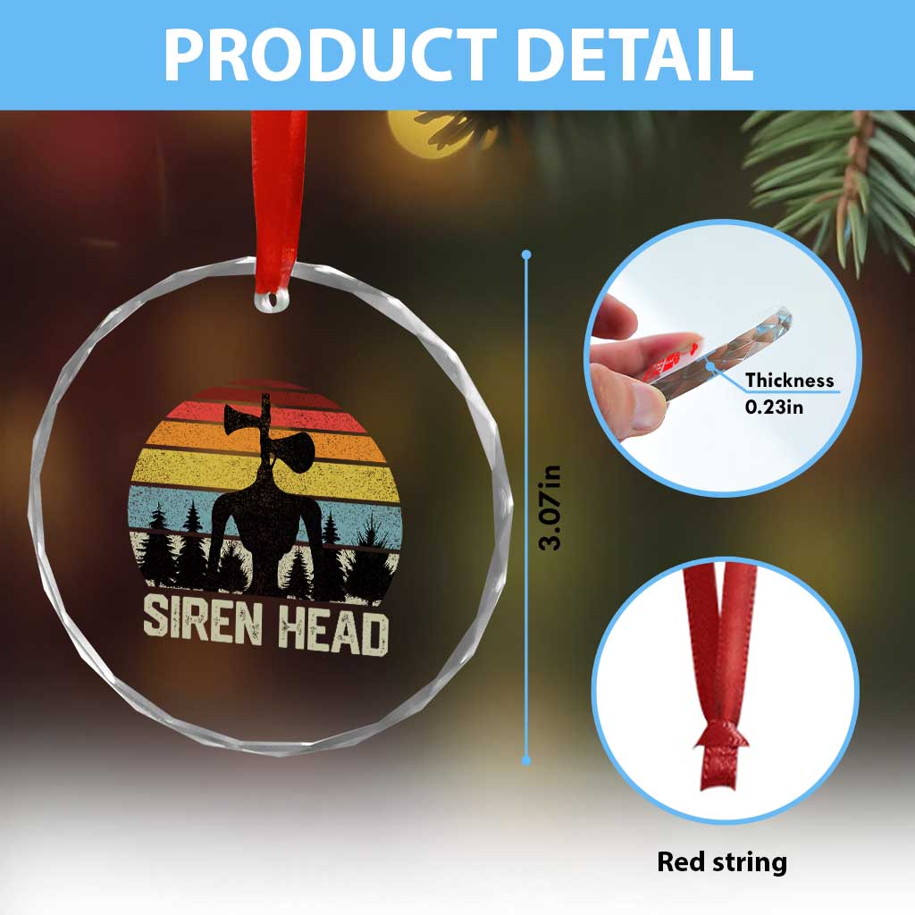 Siren Head Crystal Glass Ornament Retro American Cryptid TS10 Print Your Wear