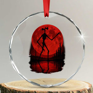 Siren Head Crystal Glass Ornament Supernatural American Cryptid Full Blood Moon Halloween TS10 Transparent Glass 3'' Circle Print Your Wear