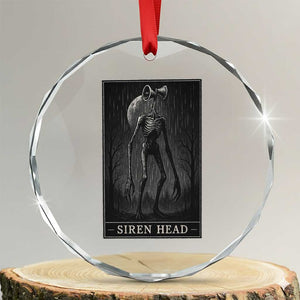 Siren Head Crystal Glass Ornament Tarot Card Horror American Cryptid TS10 Transparent Glass 3'' Circle Print Your Wear