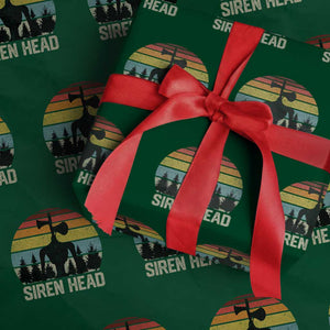 Siren Head Wrapping Paper Roll Retro American Cryptid TS10 Green Print Your Wear
